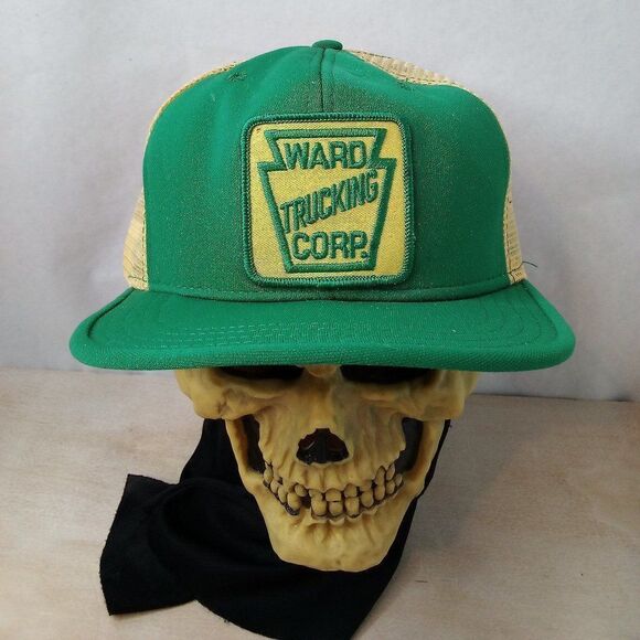 Deadstock Vintage Ward Trucking Company Patch Snap Trucker Hat - Picture 1 of 6